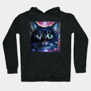 Space Cat Watches Over the Cats of the Galaxy Hoodie